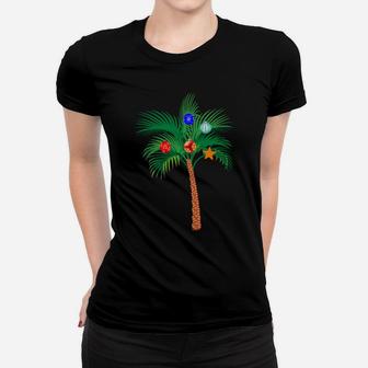 Christmas Ornaments Palm Tree Hawaii Tropical Family Xmas Sweatshirt Women T-shirt | Crazezy DE