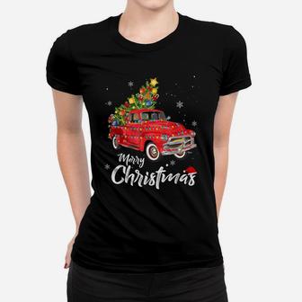 Christmas Red Truck Xmas Tree Vintage Gifts Merry Christmas Women T-shirt | Crazezy DE