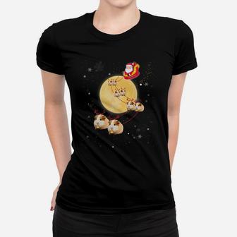 Christmas Reindeer Guinea Pig Funny Xmas Gift Shirts Women T-shirt | Crazezy