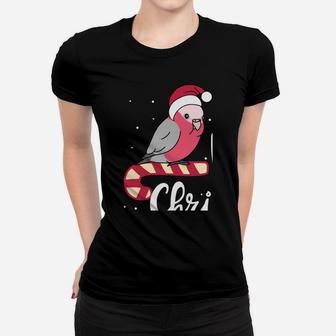 Chubby Galah Cockatoo Merry Christmas Kawaii Parrot Sweatshirt Women T-shirt | Crazezy