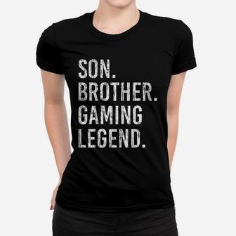 Clothes Computer Video Game Geek Son Brother Gaming Legend Women T-shirt | Crazezy AU