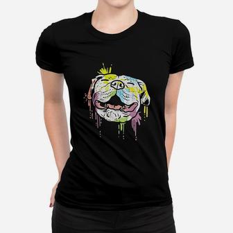 Colorful Pitbull American Terrier Pitty Dog Lover Owner Gift Women T-shirt | Crazezy UK