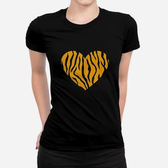 Cool Animal Tiger Print Heart Women T-shirt | Crazezy UK