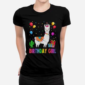 Cool Cute Alpaca Llama Cactus Girls Birthday Party Animal Women T-shirt | Crazezy UK