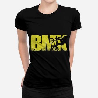 Cool Distressed Bmx Bike Rider Women T-shirt - Monsterry