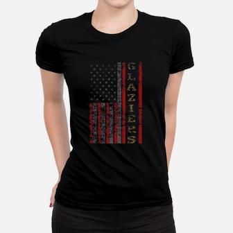 Cool Patriotic Glaziers Us Flag Women T-shirt | Crazezy CA