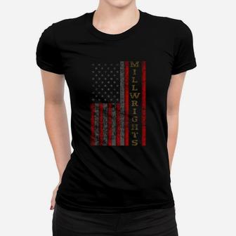 Cool Patriotic Millwrights Us Flag Women T-shirt | Crazezy