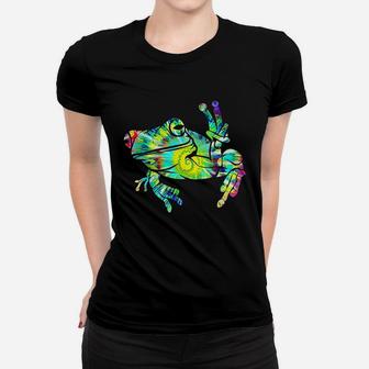 Cool Peace Frog Tie Dye For Boys And Girls Women T-shirt | Crazezy