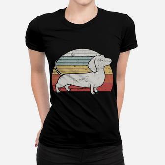 Cool Retro Dachshund Dog Gift Design Weiner Dog Fans Women T-shirt | Crazezy DE