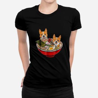Corgi Japanese Ramen Funny Dog Women T-shirt | Crazezy CA