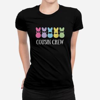 Cousin Crew Squad Bunny Rabbit Easter Day Party Matching Women T-shirt | Crazezy