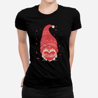 Cousin Gnome Valentine's Day Matching Family Gifts Women T-shirt | Crazezy