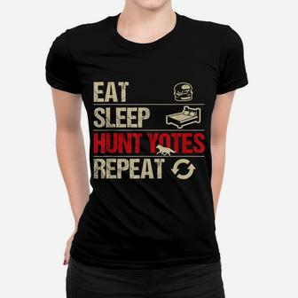 Coyote Hunting Eat Sleep Hunt Yotes Repeat Women T-shirt | Crazezy AU