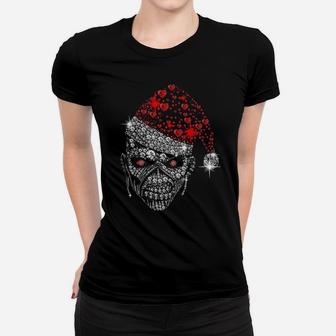 Creepy Santa Skull Women T-shirt - Monsterry AU