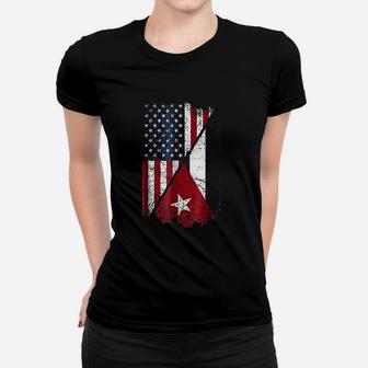 Cuba American Flag Women T-shirt | Crazezy