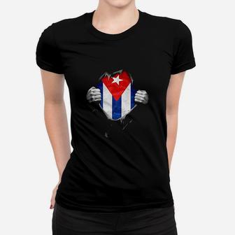 Cuba Flag Proud Cuban Women T-shirt | Crazezy