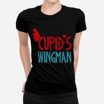 Cupids Wingman Funny Valentines Day Women T-shirt - Thegiftio