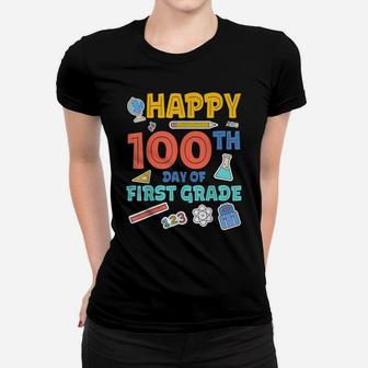 Cute 1St Grade School Gift Happy 100Th Day Of First Grade Women T-shirt | Crazezy