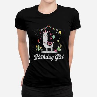 Cute Alpaca Llama Cactus Girls Birthday Party Animal Gift Women T-shirt | Crazezy CA