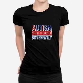 Cute And Colorful Autism Awareness Quote Bluered Women T-shirt - Monsterry UK