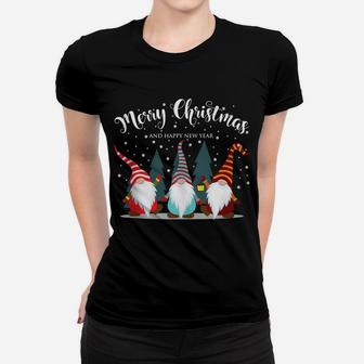 Cute And Funny Gnome Merry Christmas And Happy New Year Women T-shirt | Crazezy UK