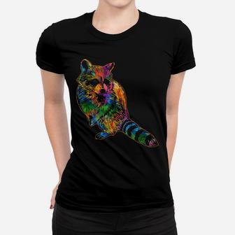 Cute Animal Paws Funny Creature Adorable Raccoon Women T-shirt | Crazezy