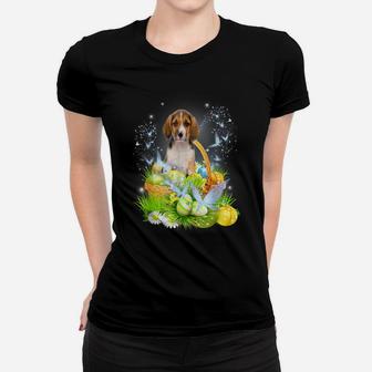 Cute Beagle Dog Pet Hunting Egg Tree Bunny Easter Day Women T-shirt | Crazezy