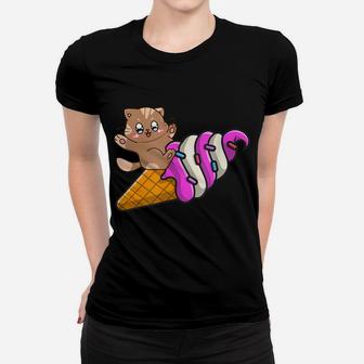 Cute Cat On Ice Cream Cone, Cat Lovers, Summer Vacation Women T-shirt | Crazezy