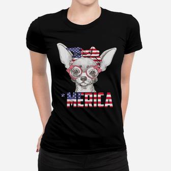 Cute Chihuahua Merica Patriotic Dog Lover 4Th Of July Women T-shirt - Monsterry UK