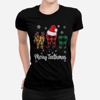Cute Christmas Dentist Teeth Dental Hygienist Assistant Gift Sweatshirt Women T-shirt | Crazezy AU