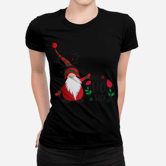 Cute Christmas Ho Ho Ho Xmas Elf With Reindeer Antlers Sweatshirt Women T-shirt | Crazezy