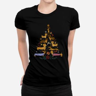 Cute Funny Dachshund Merry Christmas Tree Ornament Decor Sweatshirt Women T-shirt | Crazezy AU