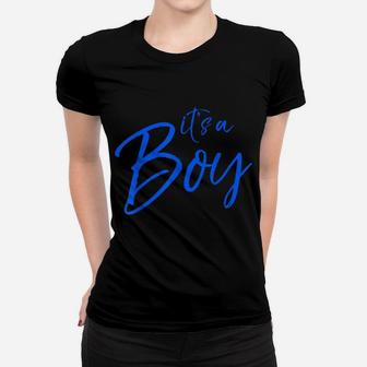 Cute Gender Reveal Item Social Media Reveal Idea It's A Boy Women T-shirt | Crazezy