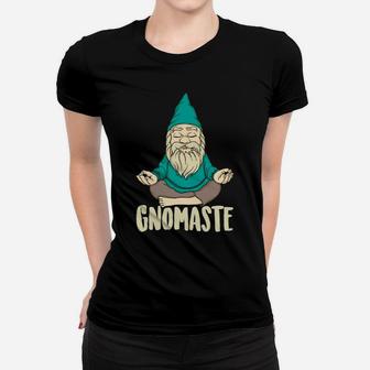 Cute Gnomaste Funny Meditating Gnome Gift For Yoga Men Women Women T-shirt | Crazezy AU