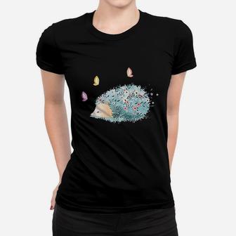 Cute Hedgehog Butterfly Women T-shirt | Crazezy