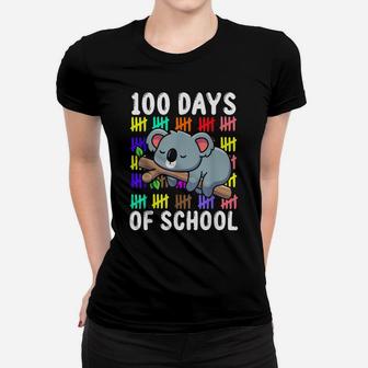 Cute Koala Australia Animal Student Gift 100 Days Of School Women T-shirt | Crazezy