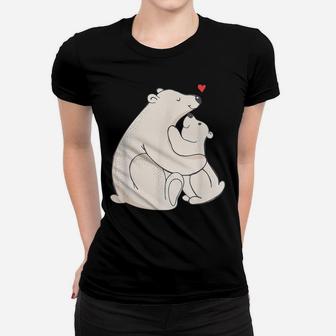 Cute Polar Bear Mama & Baby Cub Love & Gift G999983 Women T-shirt | Crazezy