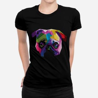 Cute Pug Colorful Pug Pop Art Style Women T-shirt | Crazezy AU