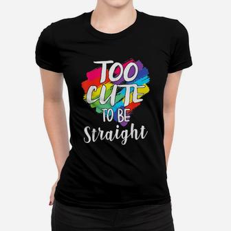 Cute Rainbow Shirt Lgbt Lesbian Gay Bi Trans Gay Pride Women T-shirt - Monsterry