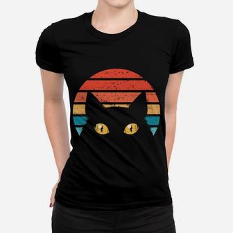 Cute Retro Style Cats, Vintage Black Cat Lover Gift Idea Sweatshirt Women T-shirt | Crazezy