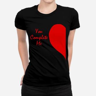 Cute Right Half Heart Valentine's Day Women T-shirt - Monsterry