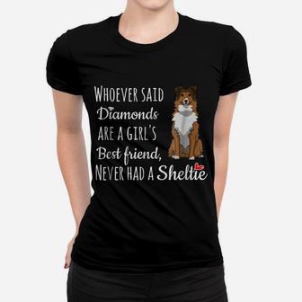 Cute Sheltie Girl's Best Friend Tshirt Sheltie Mom Gift Women T-shirt | Crazezy AU