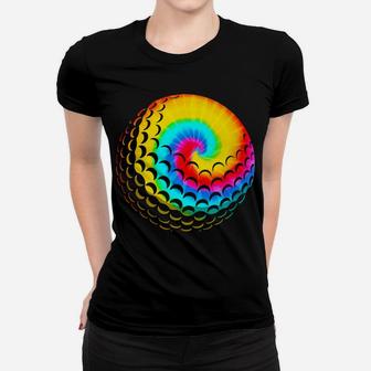Cute Tie Dye Golf Gift Men Women Funny Rainbow Colored Ball Women T-shirt | Crazezy AU