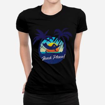 Cute Tropical Beach Please Sunset And Palm Trees - Beach Women T-shirt | Crazezy