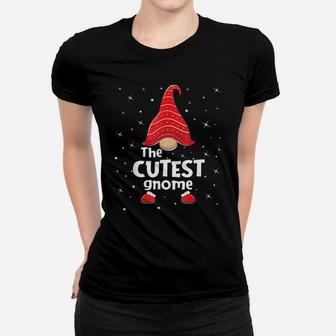 Cutest Gnome Family Matching Christmas Funny Gift Pajama Women T-shirt | Crazezy