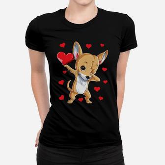 Dabbing Chihuahua Heart Valentines Day Boys Love Dog Women T-shirt - Monsterry UK