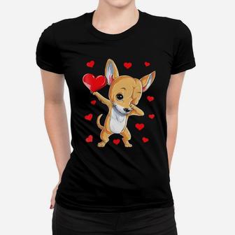 Dabbing Chihuahua Valentines Day Dog Lover Heart Boys Women T-shirt - Monsterry UK