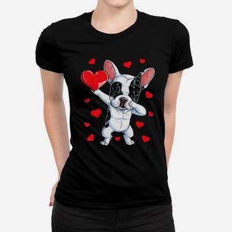 Dabbing French Bulldog Valentines Day Dog Heart Boys Women T-shirt - Monsterry CA