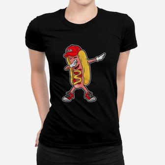 Dabbing Hot Dog Women T-shirt | Crazezy CA