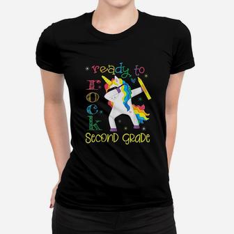 Dabbing Ready To Rock 2Nd Grade Unicorn Women T-shirt | Crazezy